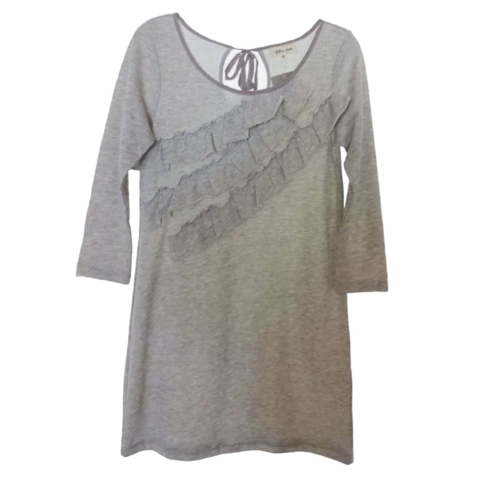 $128 Anthropologie Chemise Small 2 4 Grey French Terry Dress Cotton Nightie NWT